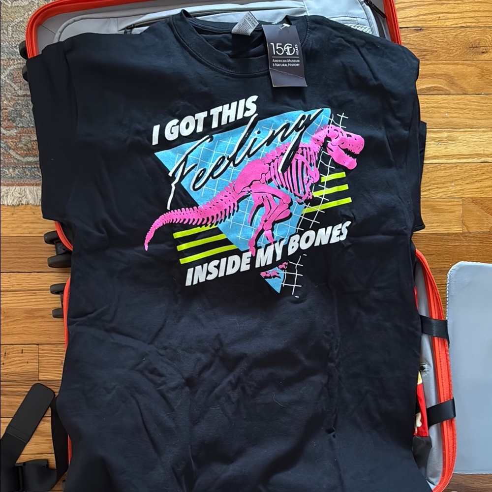 Black Dinosaur Graphic Adults T-Shirt